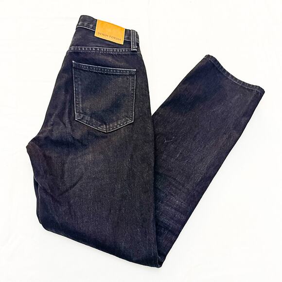 Denim Forum The Joni HIgh Rise Loose Button Fly Denim Jeans Black Size 23 x 29L - Picture 9 of 9